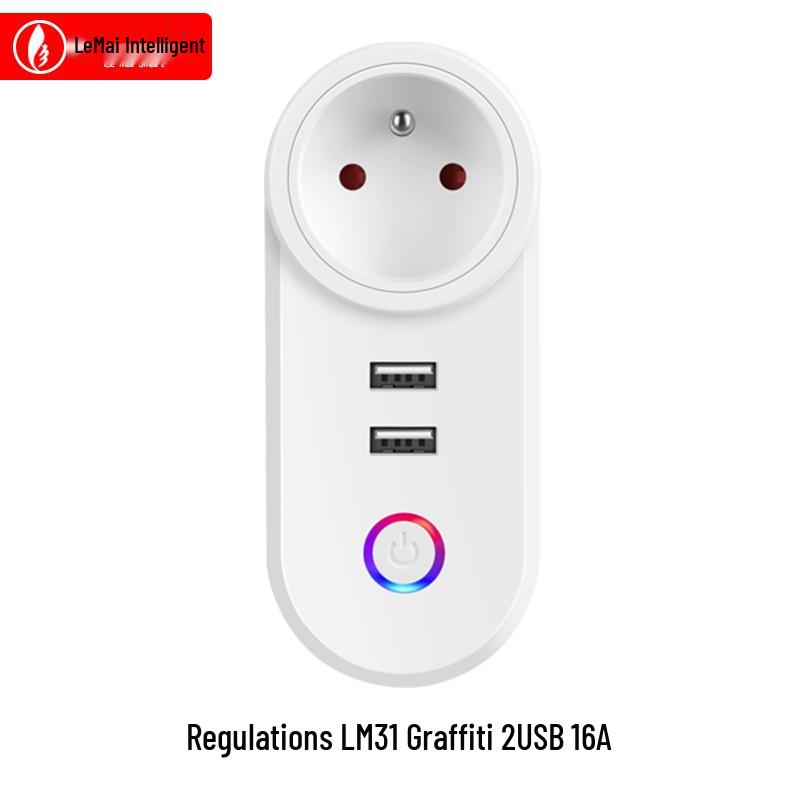 Smart WiFi Socket: USB, US/UK/EU/BR/IL/IT Compatibility
