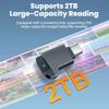 Type-C 2.0 Mini TF Card Reader External Storage Black Stretch for Memory Stick USB C 2.0 For Iphone 17 16 Mini TF Card Reader