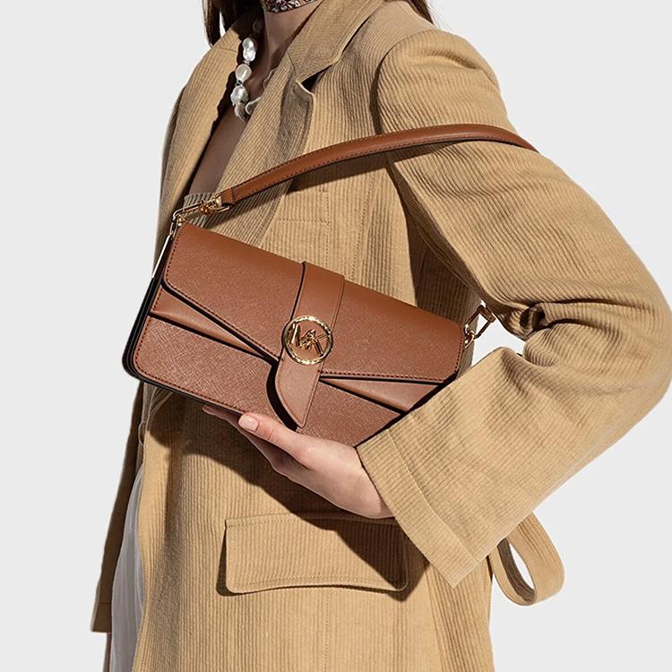 New MICHAEL KORS Calfskin Shoulder Bag Women's Brown 30H1GGRL2L-230