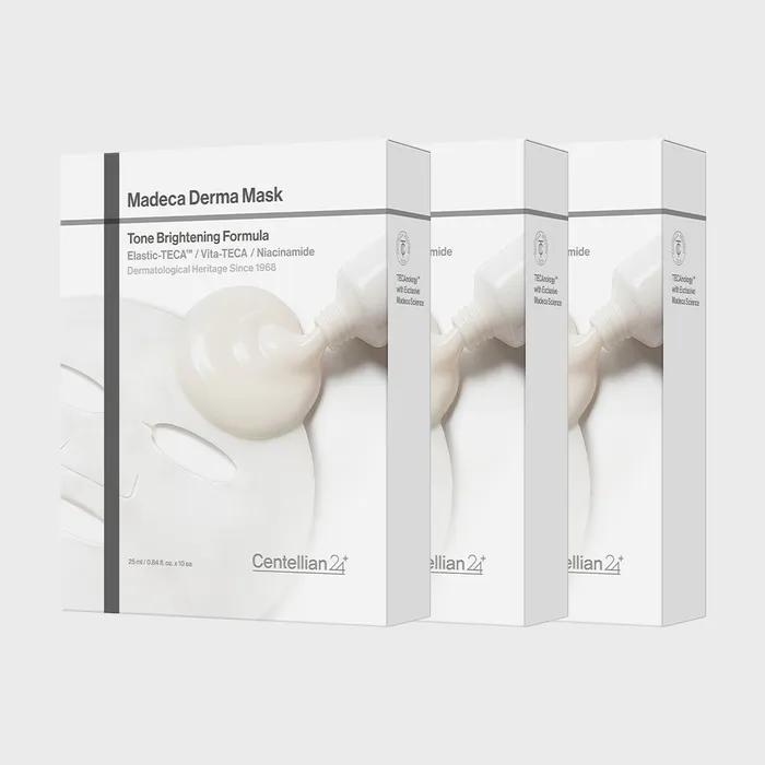 Centellian24 Madeca Derma Mask Tone Brightening Formula 3 Boxes (Total 30 Sheets) Whitening Mask Pack