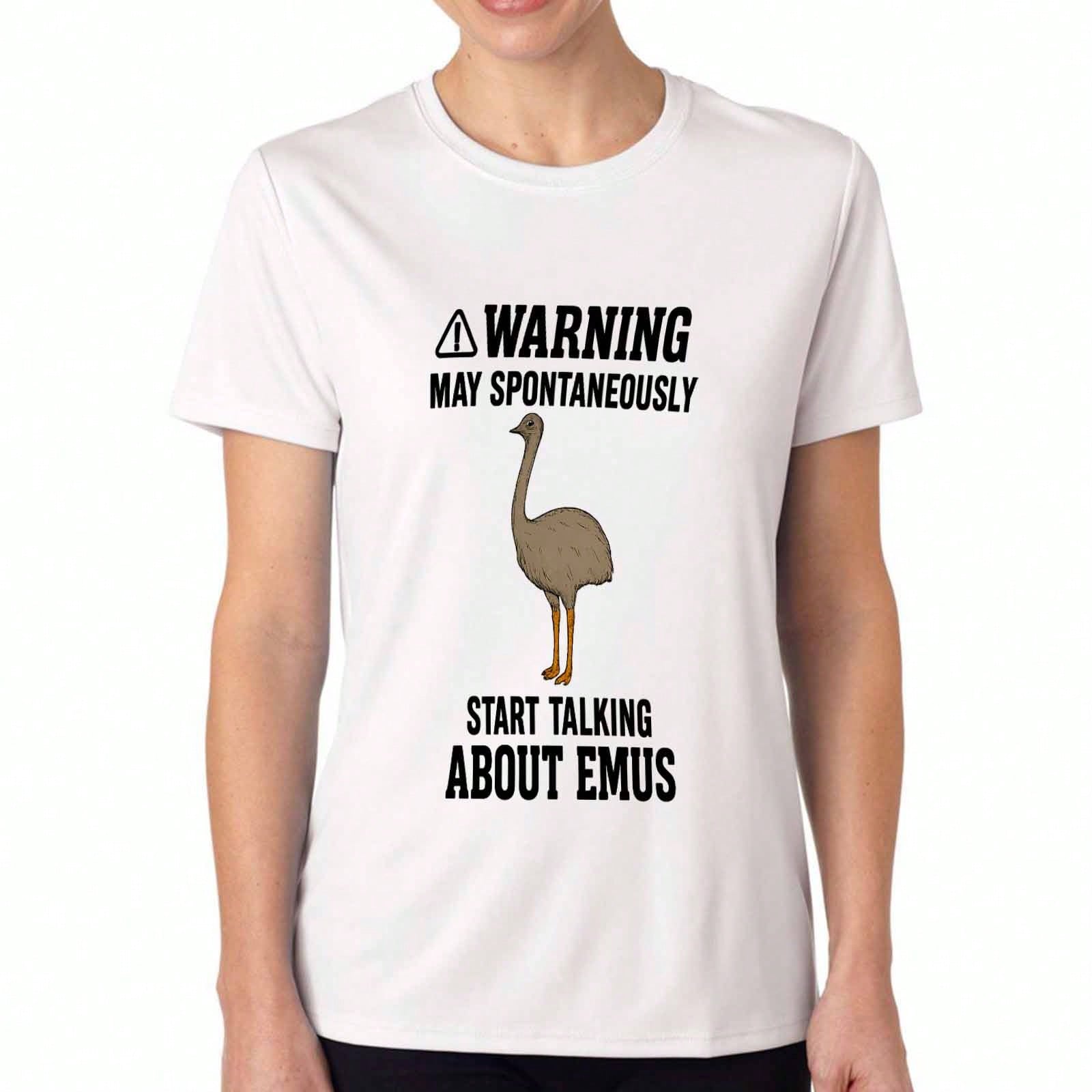 Emu Voices unisex s Cotton T Shirt, Premium Cotton Graphic, Durable, Casual Fashion. The Voices In My Head Need More Emus Print, Comfortable And Styli S разноцветный
