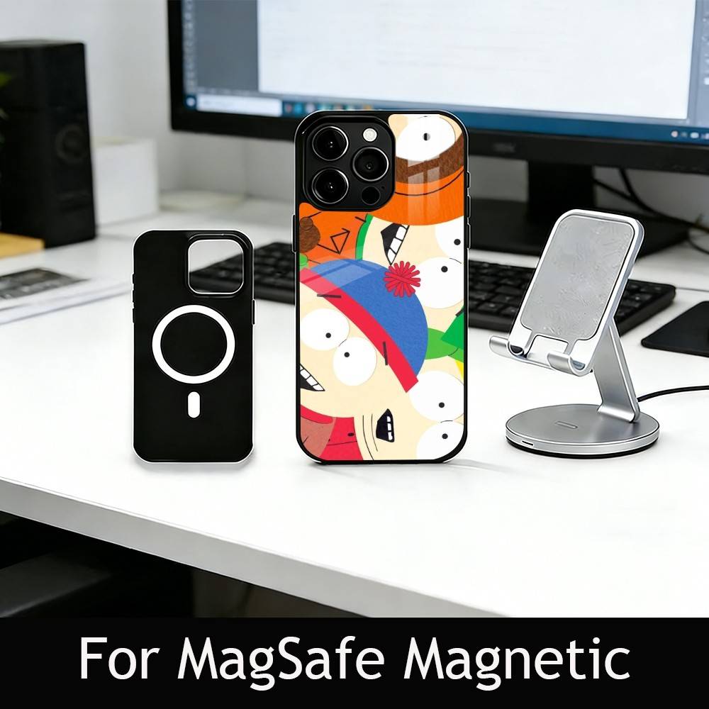 Animated Humor S-South Park Phone Case For iPhone17,16,15,14,13,12,11 Plus,Pro Magnetic For Magsafe Wireless Charging