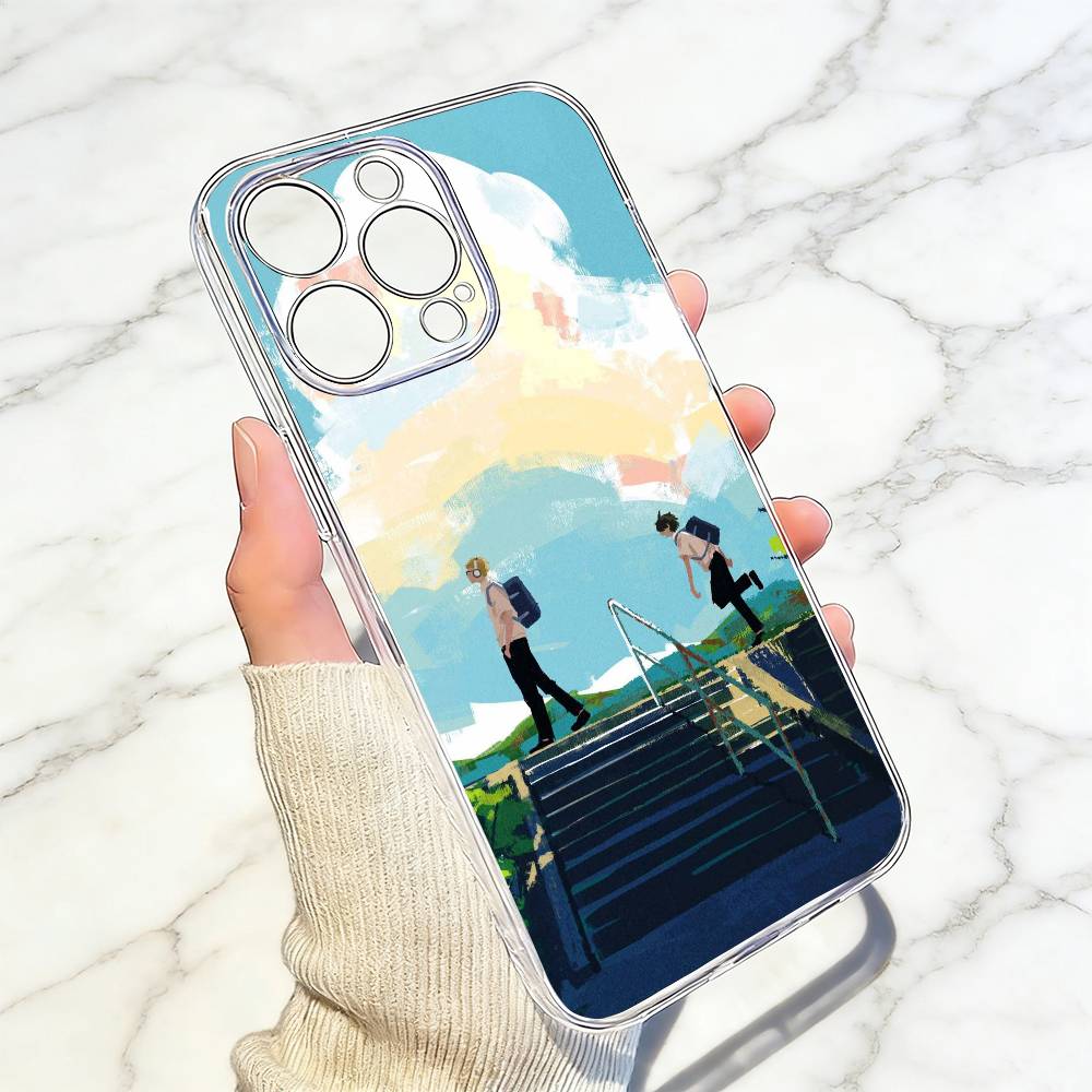 

Seaside Illustration Phone Case Transparent Silicone Soft For iPhone 17 16 15 14 13 12 11 Mini Pro Max Plus iPhone17PRO