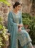 Beautiful Embroidered Gmy Silk Salwar Suit Palazzo Set Indian Women Bollywood Salwar Kameez