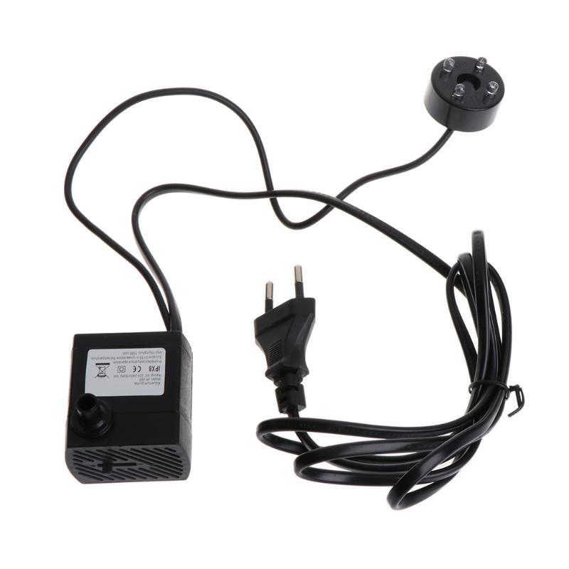 Mini Water with LED Light Quiet for Pond Aquariums Hydroponics Fish Garden Fountain