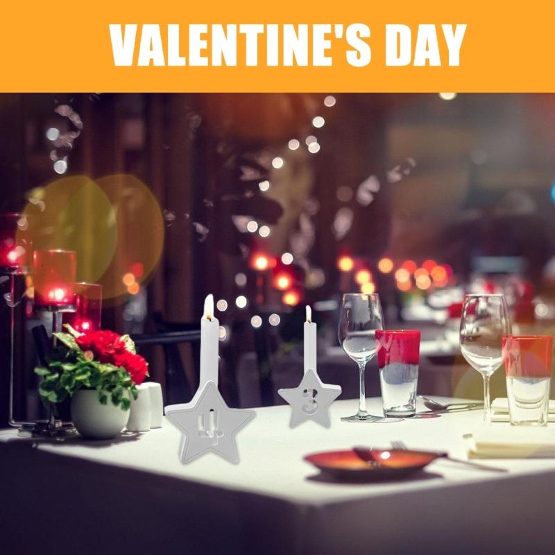 4Pcs Star Shaped Silicone Molds for Epoxy Resin, Candlestick, Candle Holder, Home Decoration, Plaster Silicone Mold