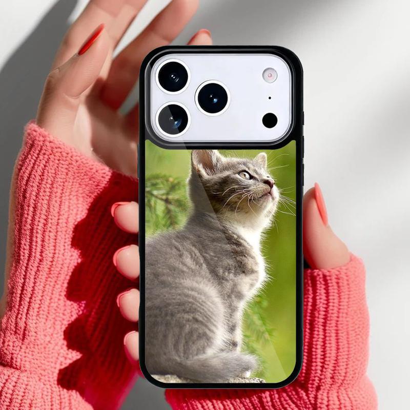 Cute Cat Tabby Kitten Moggy Phone Case for iPhone 17 16 15 14 13 Pro Max Back Cover for 12 11 Pro Coque