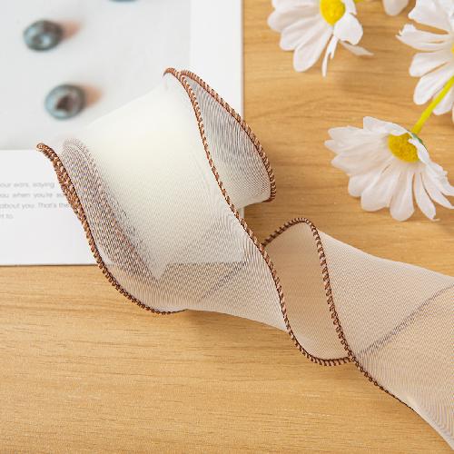 Yards Fishtail Organza Ribbon Crafts Bow Polyester Silk Satin Ribbons 4cm Shiny Silk Ribbons for Decorating Weddings