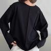 Damen Oversize Langarm T-Shirts Basic Rundhalsausschnitt T-Shirt Frühling Herbst Sweatshirts Lässig Workout Mode Einfarbig Baumwolle Pullover Tops für Damen