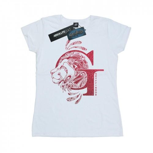 

Harry Potter Womens/Ladies Gryffindor Glitter Cotton T-Shirt XXL білий
