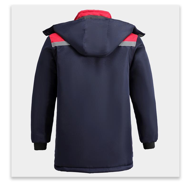 Men's Thick Winter Work Jacket - Wear-Resistant, Anti-Scald, Cotton with Plus Velvet Lining
