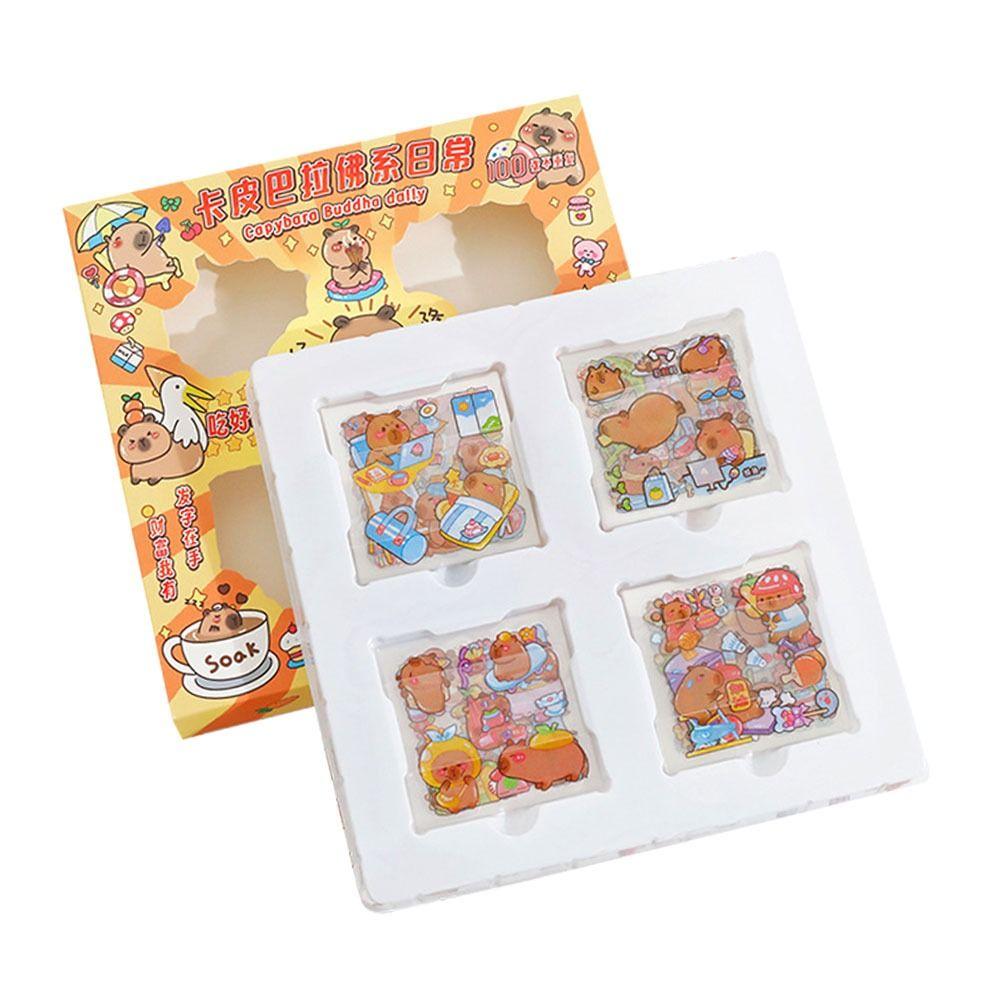 Stationery Capybara Handbook Stickers Cartoon Cartoon Decorative Stickers Cute Capybara Sticker