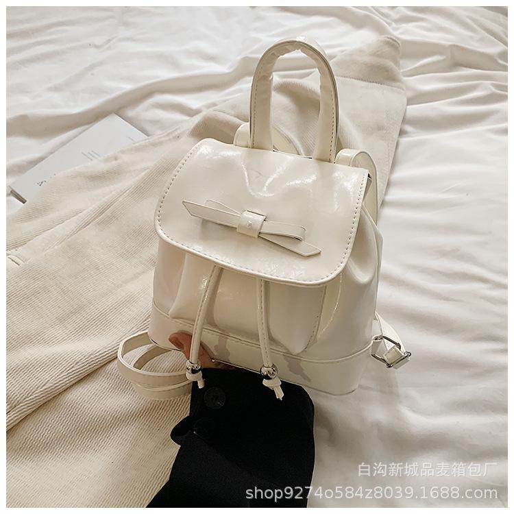 

2025 New Korean Niche Backpack Bag Women s Summer Forest Meng Chao Fashion Backpack One-Shoulder Portable Bucket Bag белый