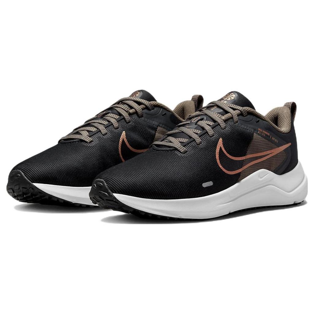 Nike Downshifter 12 Dark Smoke Grey Metallic Copper Women Sneakers Olive-Grey Metallic-Silver DD9294-008