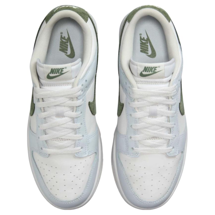 Nike Dunk Abrasion Resistant Low Top Skateboard Shoes Unisex Silver White