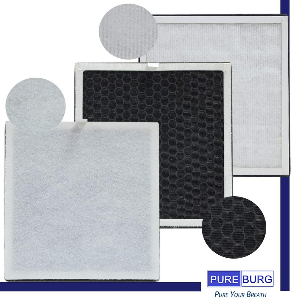 PUREBURG Replacement Filter Compatible with Sparoma Air Model Number 2 Pack H13 Purification CF-8005 Purifier, CF-80051, Four-Layer