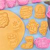 Keksausstecher Weihnachten Teig Stempel Kunststoff 3D Cartoon Pressbare Keksform Süßwaren Backen Gebäck Backformen