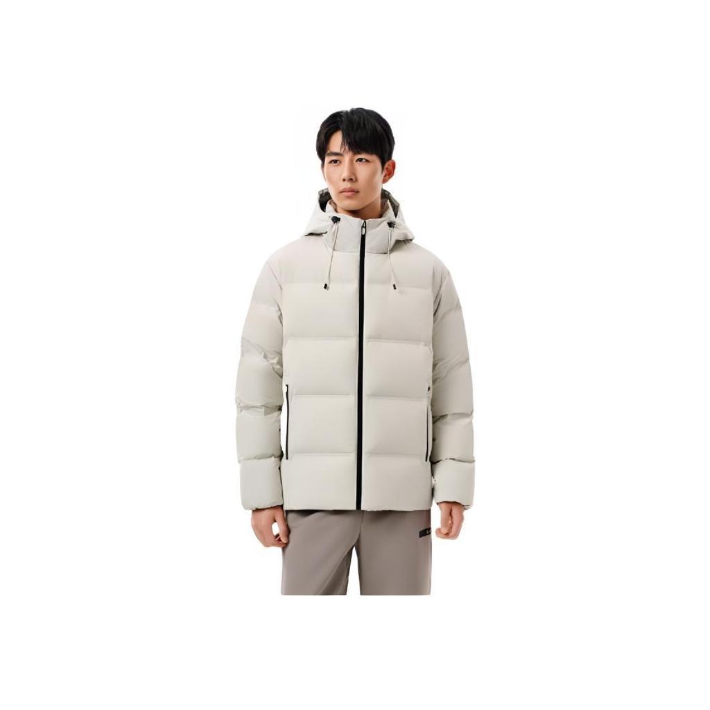 Anta Training Series Zipper Solid Color Hooded Comfortable Versatile Warm Casual Down Jacket Men Outerwear 952547913-1