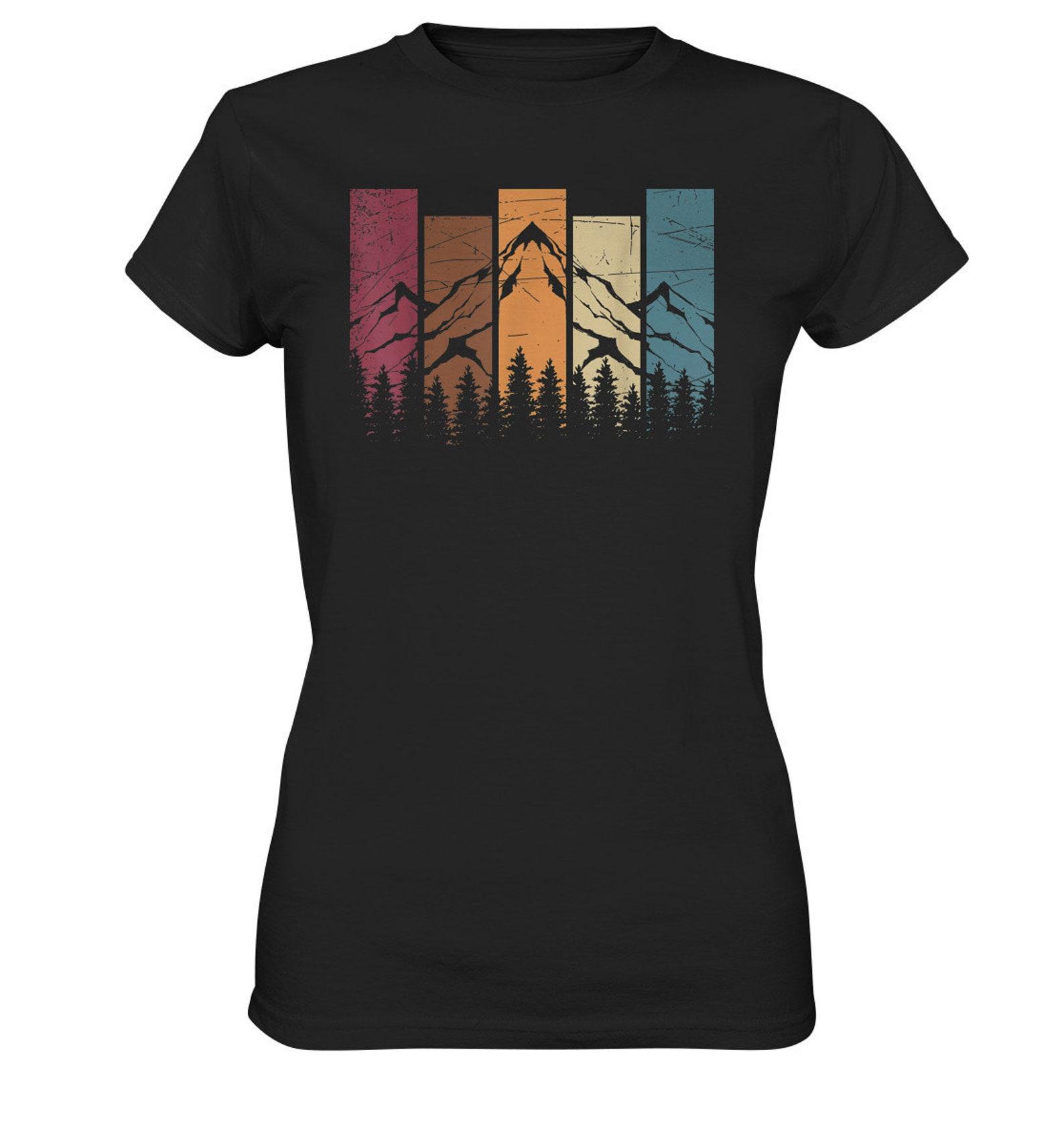 Mountains Hiking Outdoor Mountaineering T-Shirt Climbing Retro Hike Nature - Women s Premium Shirt M