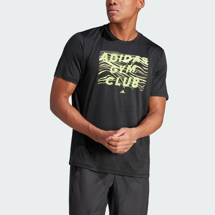 adidas Hiit Graphic Training Tee Men Tops Black IL7008