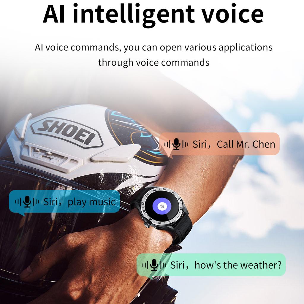 Men Blue Tooth Call Heart Rate Smart Watch Ai Voice Assistant Wireless Charging Sports Fitness Tracker Women Smartwatch