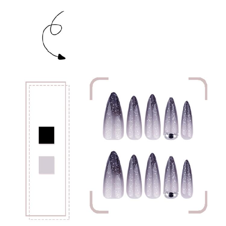 Stiletto mandlové tipy na nehty umělé nehty nalepovací na nehtovou tyčinku nalepovací na nehet lisovací na nehet umělé falešné nehty pro ženy dívky
