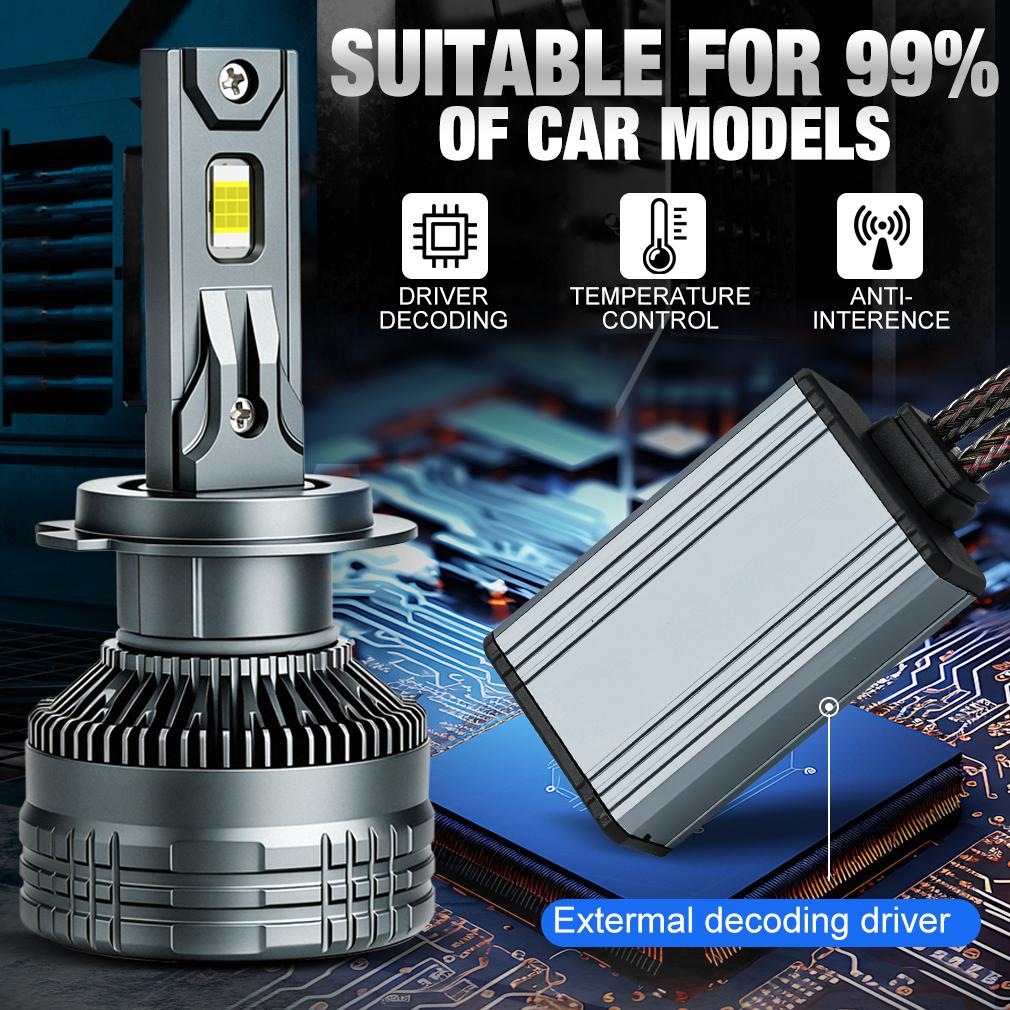 2Pcs H7 H4 Led Headlight Bulbs 6000K H1 H3 H8 H11 Led 9005 HB3 9006 HB4 Auto Lamp 9012 Hir2 High Power 140W 60000LM Canbus CSP Chips Headlamp