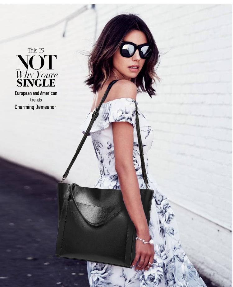 Women's New European & American Fashion Leather Crossbody Shoulder Handbag
