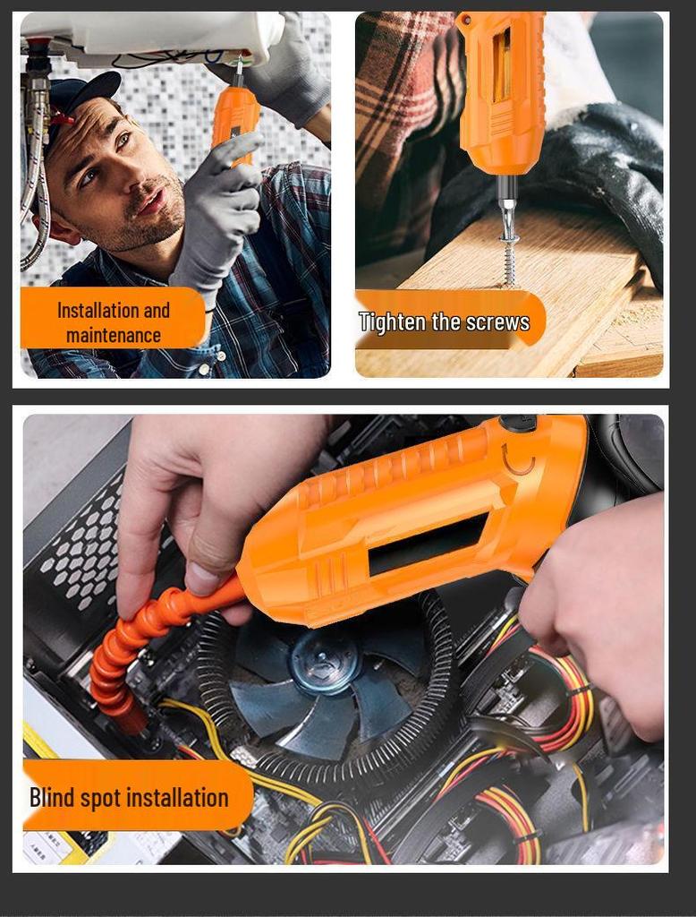 Multifunctional Electric Screwdriver: Compact Lithium Hand Drill Tool for Household Use