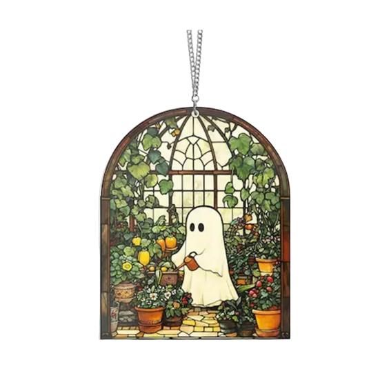 Ghost Sun Catcher Acrylic Bright Color Lampshade Pendant Halloween Party