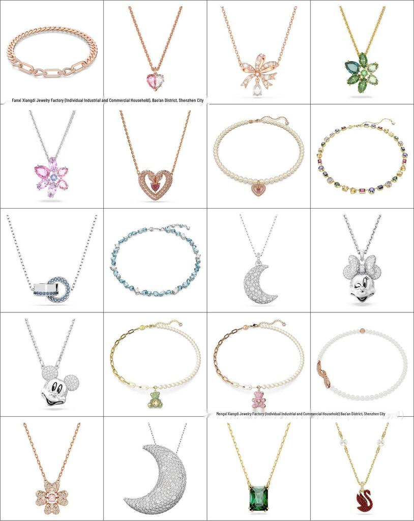 Idyllia Flower Dopamine Jewelry Set: Necklace, Bracelet, Earrings, Ring with Austria Crystals