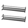 2PCS Wall Mount Spice Rack Metal Spice Storage Rack Spice Jar Rack Cabinet Shelf Seasoning Organizer Rack Kitchen Organizer
