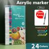 Acrylic Marker 12-80 Colors Pen Set for Draw Sketching Paint Art Markers Graffiti Stone Ceramic Glass Wood DIY Crafts Supplies