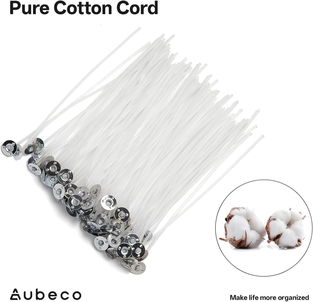 160-Piece Pre-Waxed Candle Wicks Set With Stickers  Holders For Soy Wax Making