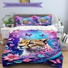 3pcs Cheetah Art Print Bedding Set - 1 Duvet Cover + 2 Pillowcases(Core Not Included), Machine Washable Polyester Yy251216184