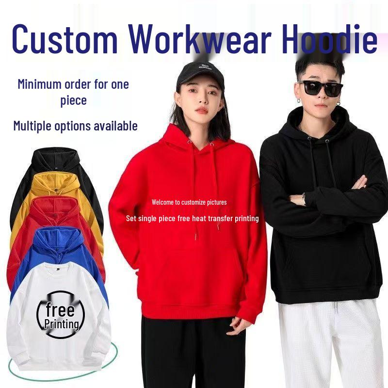 Custom Panda Pattern Heavyweight Long Sleeve Crew Neck Sweatshirt for Milk Tea Shop Workwear