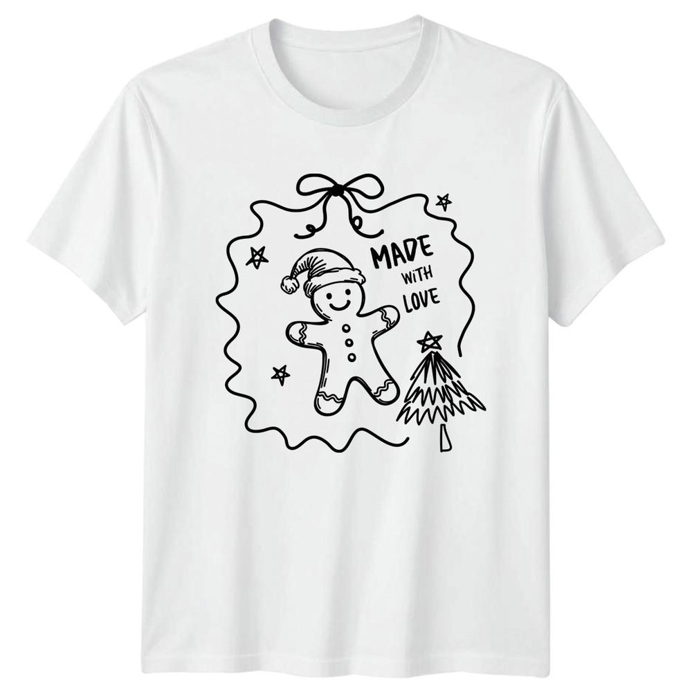 Made With Love Gingerbread Unisex Christmas Holidays Unisexs TShirt Unisexs Tee S