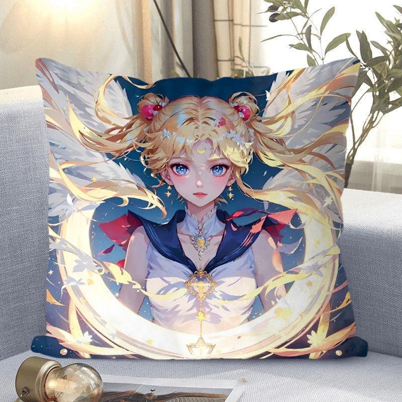 Cushion Pillow, Cute Water Ice Moon Hare Animation Peripheral Bed Sofa Decorative Pillow