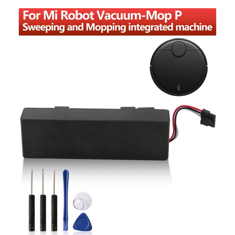 BATERIE NOUĂ DE REZERVĂ Pentru Xiaomi Mijia STYTJ02YM S10 Mi Robot Aspirator-Mop P Mijia Robot de Măturat și Mopat Baterie INR18650 MA1-4S1P-SC 3200mAh black