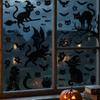 Halloween Static Cling Window Stickers Set PVC Removable Decorative Decals for Living Room Bedroom Party Seasonal Celebration