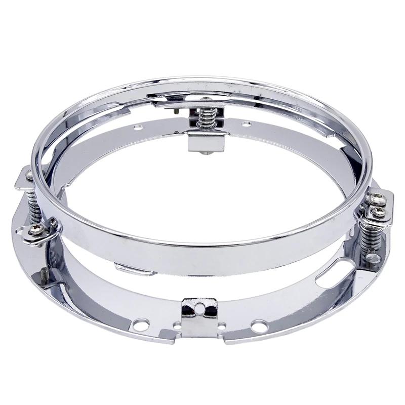 1 Pcs Motorcycle 7 Inch Round LED Headlight Mounting Bracket Ring Black/Silver Holder Brackets For Harley Jeep Wrangler JK TJ