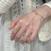 Classic frosted brushed ingot lock rings for women new in Chinese style retro micro inlaid diamond ring banquet  gift