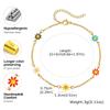 Sommer Böhmisches Gänseblümchen-Ketten-Fußkettchen für Damen Mädchen Blumen-Knöchelarmband Bein-Kette Strandparty Urlaub Fußschmuck Geschenk