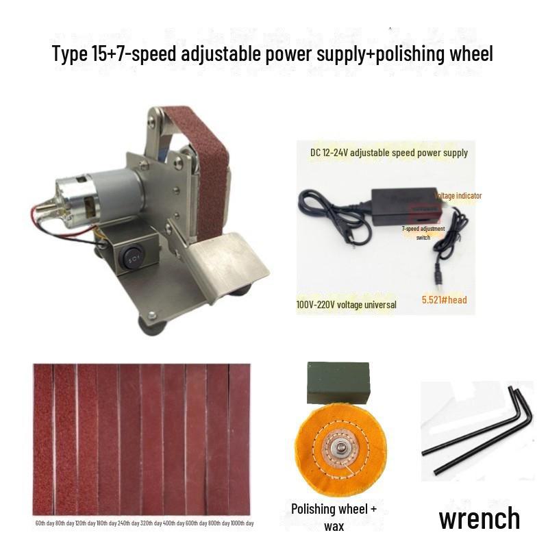 

Мини-электрическая ленточная шлифовальная машина: Настольный полировальный и шлифовальный инструмент