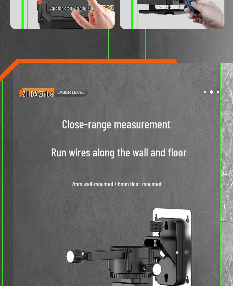 German 12-Line Green Laser Level: High Precision, High Brightness, Outdoor Auto-Leveling