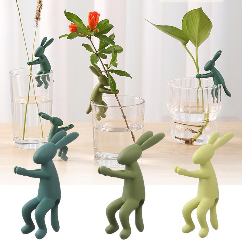 Rabbit Plant Support Stem Holder Propagation Buddy for Vase Plants Cuttings Seedlings Gardening Decor Cute Assistant Tool