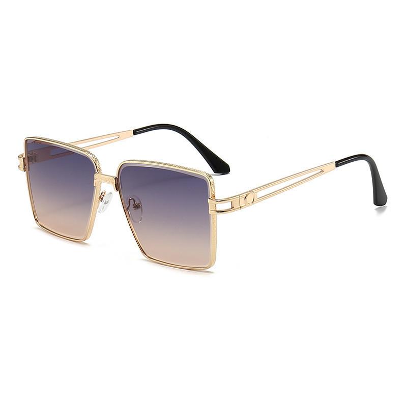 European-american Style Gold Frame Gradient Sunglasses Women s Fashionable Oversized Eye Glasses StyleH