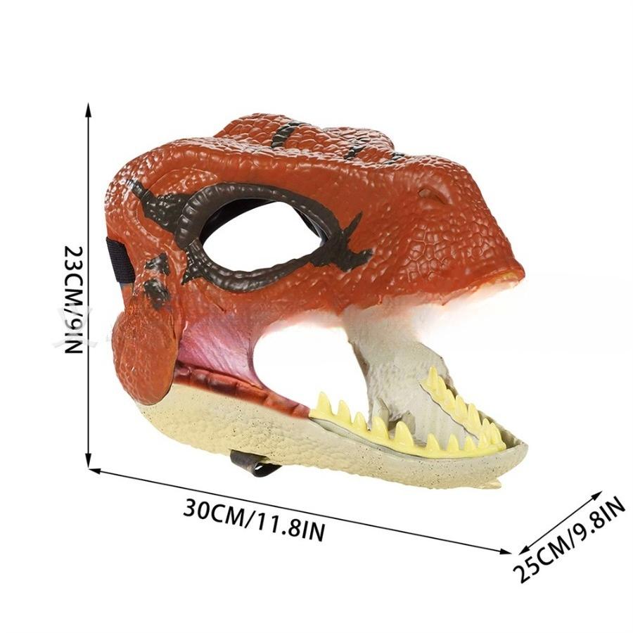 Maschera facciale a bocca di dinosauro per Halloween e Natale. Maschera animale carina dinosauro - Tirannosauro rex.