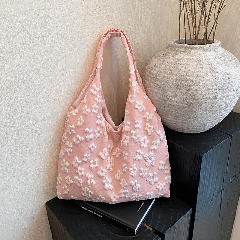 Literary Style Sweet Fashion Texture Simple Casual Shoulder Armpit Bag Trend Lightweight Large Capacity Tote Bag Women's Bag