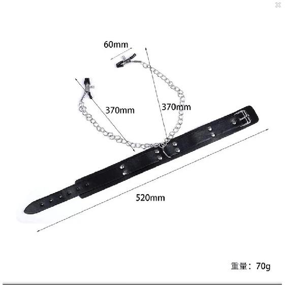 BDSM Bondage Restraint Equipment Metal Chain Nipple Clamp Neck Collar Handcuffs Adult Erotic Sex Toys For Woman Men Couples Game